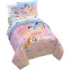 image:imageJay Franco Bluey amp Bingo Queen Comforter Set  7 Piece Bedding Includes Sheet Set amp Pillow Covers  Super Clouds amp Stars Cozy BeddingMulti  Bluey