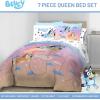 image:imageJay Franco Bluey amp Bingo Queen Comforter Set  7 Piece Bedding Includes Sheet Set amp Pillow Covers  Super Clouds amp Stars Cozy BeddingMulti  Bluey