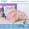 image:imageJay Franco Bluey amp Bingo Queen Comforter Set  7 Piece Bedding Includes Sheet Set amp Pillow Covers  Super Clouds amp Stars Cozy BeddingMulti  Bluey