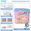image:imageJay Franco Bluey amp Bingo Queen Comforter Set  7 Piece Bedding Includes Sheet Set amp Pillow Covers  Super Clouds amp Stars Cozy BeddingMulti  Bluey