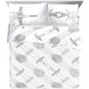 image:imageJay Franco Bluey amp Bingo Queen Comforter Set  7 Piece Bedding Includes Sheet Set amp Pillow Covers  Super Clouds amp Stars Cozy BeddingWhite  Star Wars