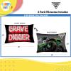 image:imageSunny Side Up Bluey amp Bingo Pack of 2 Reversible Pillowcases  Double Sided Pillow Covers  Kids Super Soft BeddingBlack  Monster Jam