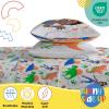 image:imageSunny Side Up Bluey amp Friends Full Sheet Set  4 Piece Kids Bedding Set Includes Pillow Cover  Super Soft Microfiber SheetsGray  Blippi