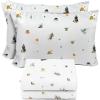 image:imageSunny Side Up Bluey amp Friends Full Sheet Set  4 Piece Kids Bedding Set Includes Pillow Cover  Super Soft Microfiber SheetsWhite  the Mandalorian