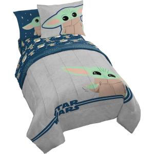 image:imageJay Franco Bluey amp Bingo Queen Comforter Set  7 Piece Bedding Includes Sheet Set amp Pillow Covers  Super Clouds amp Stars Cozy BeddingGray  Mandalorian
