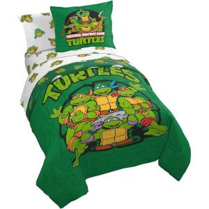 image:imageJay Franco Bluey amp Bingo Queen Comforter Set  7 Piece Bedding Includes Sheet Set amp Pillow Covers  Super Clouds amp Stars Cozy BeddingGreen  Tmnt