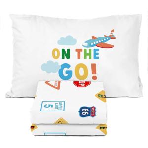 image:imageSunny Side Up Bluey amp Friends Full Sheet Set  4 Piece Kids Bedding Set Includes Pillow Cover  Super Soft Microfiber SheetsWhite  on the Go