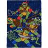 image:imageJay Franco Kids Plush Throw Blanket  Soft amp Cozy Fleece Throw for Bedroom amp Couch Dcor Official Licensed Product Gray  Blippi 40x50  Travel BlanketBlue  Teenage Mutant Ninja Turtles