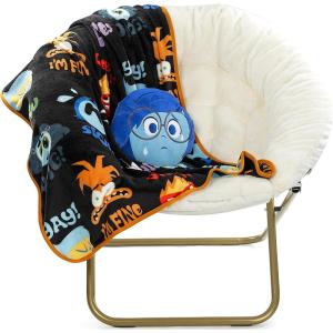 image:imageJay Franco Kids Nogginz Set  12 Inches Nogginz Pillow amp 40 x 50 Inches Cozy Plush Throw Blanket UltraSoft Character Nap Set for Travel Bedroom amp Couch Dcor Gray  BlippiBlack  Sadness