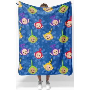 image:imageJay Franco Kids Plush Throw Blanket  Soft amp Cozy Fleece Throw for Bedroom amp Couch Dcor Official Licensed Product Gray  Blippi 40x50  Travel BlanketBlue  Teletubbies