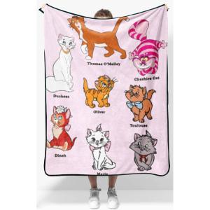 image:imageJay Franco Kids Plush Throw Blanket  Soft amp Cozy Fleece Throw for Bedroom amp Couch Dcor Official Licensed Product Gray  Blippi 40x50  Travel BlanketPink  Disney Cats