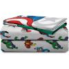 image:imageJay Franco Kids Sheet Cartoon Set with Fitted Flat Sheets amp Pillow Cover  UltraSoft Bedding with Pillowcase for Room Decor White  Xbox 4 Piece Full4 Piece Queen