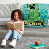 image:imageJay Franco Kids Plush Throw Blanket  Soft amp Cozy Fleece Throw for Bedroom amp Couch Dcor Official Licensed Product Multi  Winnie The Pooh 40x50  Travel BlanketTeal  Minecraft