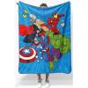 image:imageJay Franco Kids Plush Throw Blanket  Soft amp Cozy Fleece Throw for Bedroom amp Couch Dcor Official Licensed Product Multi  Winnie The Pooh 40x50  Travel BlanketBlue  Avengers