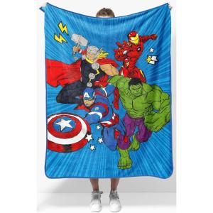 image:imageJay Franco Kids Plush Throw Blanket  Soft amp Cozy Fleece Throw for Bedroom amp Couch Dcor Official Licensed Product Multi  Winnie The Pooh 40x50  Travel BlanketBlue  Avengers