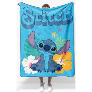 image:imageJay Franco Kids Plush Throw Blanket  Soft amp Cozy Fleece Throw for Bedroom amp Couch Dcor Official Licensed Product Multi  Winnie The Pooh 40x50  Travel BlanketBlue  Stitch