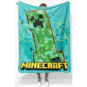 image:imageJay Franco Kids Plush Throw Blanket  Soft amp Cozy Fleece Throw for Bedroom amp Couch Dcor Official Licensed Product Multi  Winnie The Pooh 40x50  Travel BlanketTeal  Minecraft