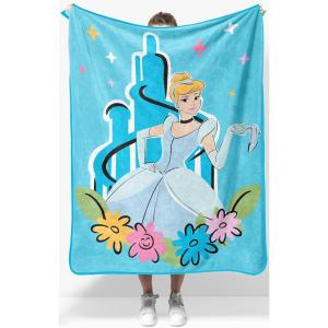 image:imageJay Franco Kids Plush Throw Blanket  Soft amp Cozy Fleece Throw for Bedroom amp Couch Dcor Official Licensed Product Multi  Winnie The Pooh 40x50  Travel BlanketBlue  Disney Princess Cinderella