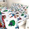 image:imageJay Franco Kids Sheet Set with Fitted Flat Sheets amp Pillow Cover  UltraSoft Bedding with Pillowcase for Room Decor White  Winnie The Pooh 4 Piece QueenWhite  Avengers