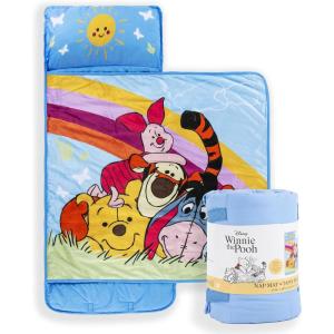 image:imageJay Franco Kids Nap Mat with Embedded Pillow amp Blanket  Soft 46x20Microfiber Sleeping Bag with Name Tag amp Handle for School Travel Sleepover Multi  Winnie The Pooh