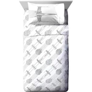 image:imageJay Franco Kids Sheet Set with Fitted Flat Sheets amp Pillow Cover  UltraSoft Bedding with Pillowcase for Room Decor White  Winnie The Pooh 4 Piece QueenWhite  Star Wars