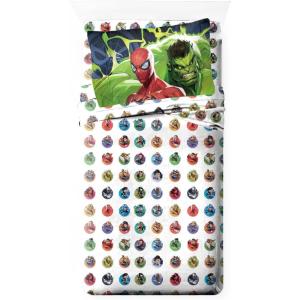 image:imageJay Franco Kids Sheet Set with Fitted Flat Sheets amp Pillow Cover  UltraSoft Bedding with Pillowcase for Room Decor White  Winnie The Pooh 4 Piece QueenMulti  Marvel Rivals