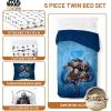 image:imageJay Franco Kids Comforter Set Includes Sheets and Pillow Covers  Soft and Cozy Bed Set for Stylish Room Decor Official Licensed Bedding Blue  PlayStation 7 Piece QueenBlue  the Mandalorian