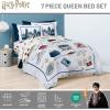 image:imageJay Franco Kids Comforter Set Includes Sheets and Pillow Covers  Soft and Cozy Bed Set for Stylish Room Decor Official Licensed Bedding Blue  PlayStation 7 Piece QueenDark Grey  Harry Potter