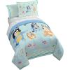 image:imageJay Franco Kids Comforter Set Includes Sheets and Pillow Covers  Soft and Cozy Bed Set for Stylish Room Decor Official Licensed Bedding Blue  PlayStation 7 Piece QueenBlue  Bluey