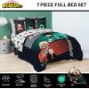 image:imageJay Franco Kids Comforter Set Includes Sheets and Pillow Covers  Soft and Cozy Bed Set for Stylish Room Decor Official Licensed Bedding Blue  PlayStation 7 Piece QueenBlack  My Hero Academia