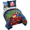 image:imageJay Franco Kids Comforter Set Includes Sheets and Pillow Covers  Soft and Cozy Bed Set for Stylish Room Decor Official Licensed Bedding Blue  PlayStation 7 Piece QueenBlue  Avengers