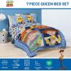 image:imageJay Franco Kids Comforter Set Includes Sheets and Pillow Covers  Soft and Cozy Bed Set for Stylish Room Decor Official Licensed Bedding Blue  PlayStation 7 Piece QueenBlue  Toy Story