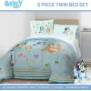 image:imageJay Franco Kids Comforter Set Includes Sheets and Pillow Covers  Soft and Cozy Bed Set for Stylish Room Decor Official Licensed Bedding Blue  PlayStation 7 Piece QueenBlue  Bluey