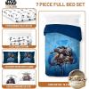 image:imageJay Franco Kids Comforter Set Includes Sheets and Pillow Covers  Soft and Cozy Bed Set for Stylish Room Decor Official Licensed Bedding Blue  PlayStation 7 Piece QueenBlue  the Mandalorian