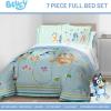 image:imageJay Franco Kids Comforter Set Includes Sheets and Pillow Covers  Soft and Cozy Bed Set for Stylish Room Decor Official Licensed Bedding Blue  PlayStation 7 Piece QueenBlue  Bluey