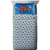 image:imageJay Franco Kids Comforter Set Includes Sheets and Pillow Covers  Soft and Cozy Bed Set for Stylish Room Decor Official Licensed Bedding Blue  PlayStation 7 Piece QueenBlue  Blaze  the Monster Machines