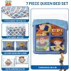 image:imageJay Franco Kids Comforter Set Includes Sheets and Pillow Covers  Soft and Cozy Bed Set for Stylish Room Decor Official Licensed Bedding Blue  PlayStation 7 Piece QueenBlue  Toy Story