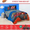 image:imageJay Franco Kids Comforter Set Includes Sheets and Pillow Covers  Soft and Cozy Bed Set for Stylish Room Decor Official Licensed Bedding Blue  PlayStation 7 Piece QueenBlue  Blaze  the Monster Machines