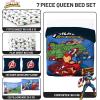 image:imageJay Franco Kids Comforter Set Includes Sheets and Pillow Covers  Soft and Cozy Bed Set for Stylish Room Decor Official Licensed Bedding Blue  PlayStation 7 Piece QueenBlue  Avengers
