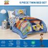 image:imageJay Franco Kids Comforter Set Includes Sheets and Pillow Covers  Soft and Cozy Bed Set for Stylish Room Decor Official Licensed Bedding Blue  PlayStation 7 Piece QueenBlue  Toy Story