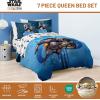 image:imageJay Franco Kids Comforter Set Includes Sheets and Pillow Covers  Soft and Cozy Bed Set for Stylish Room Decor Official Licensed Bedding Blue  PlayStation 7 Piece QueenBlue  the Mandalorian