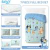 image:imageJay Franco Kids Comforter Set Includes Sheets and Pillow Covers  Soft and Cozy Bed Set for Stylish Room Decor Official Licensed Bedding Blue  PlayStation 7 Piece QueenBlue  Bluey