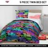 image:imageJay Franco Kids Comforter Set Includes Sheets and Pillow Covers  Soft and Cozy Bed Set for Stylish Room Decor Official Licensed Bedding Blue  PlayStation 7 Piece QueenBlack  Cars