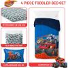 image:imageJay Franco Kids Comforter Set Includes Sheets and Pillow Covers  Soft and Cozy Bed Set for Stylish Room Decor Official Licensed Bedding Blue  PlayStation 7 Piece QueenBlue  Blaze  the Monster Machines