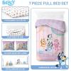 image:imageJay Franco Kids Comforter Set Includes Sheets and Pillow Covers  Soft and Cozy Bed Set for Stylish Room Decor Official Licensed Bedding Blue  PlayStation 7 Piece QueenPink  Bluey