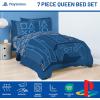 image:imageJay Franco Kids Comforter Set Includes Sheets and Pillow Covers  Soft and Cozy Bed Set for Stylish Room Decor Official Licensed Bedding Blue  PlayStation 7 Piece QueenBlue  Playstation