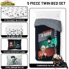image:imageJay Franco Kids Comforter Set Includes Sheets and Pillow Covers  Soft and Cozy Bed Set for Stylish Room Decor Official Licensed Bedding Blue  PlayStation 7 Piece QueenBlack  My Hero Academia