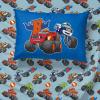 image:imageJay Franco Kids Comforter Set Includes Sheets and Pillow Covers  Soft and Cozy Bed Set for Stylish Room Decor Official Licensed Bedding Blue  PlayStation 7 Piece QueenBlue  Blaze  the Monster Machines