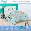 image:imageJay Franco Kids Comforter Set Includes Sheets and Pillow Covers  Soft and Cozy Bed Set for Stylish Room Decor Official Licensed Bedding Blue  PlayStation 7 Piece QueenBlue  Bluey