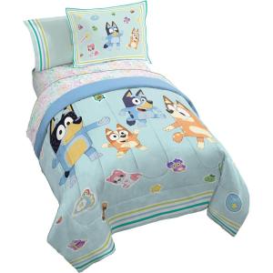 image:imageJay Franco Kids Comforter Set Includes Sheets and Pillow Covers  Soft and Cozy Bed Set for Stylish Room Decor Official Licensed Bedding Blue  PlayStation 7 Piece QueenBlue  Bluey